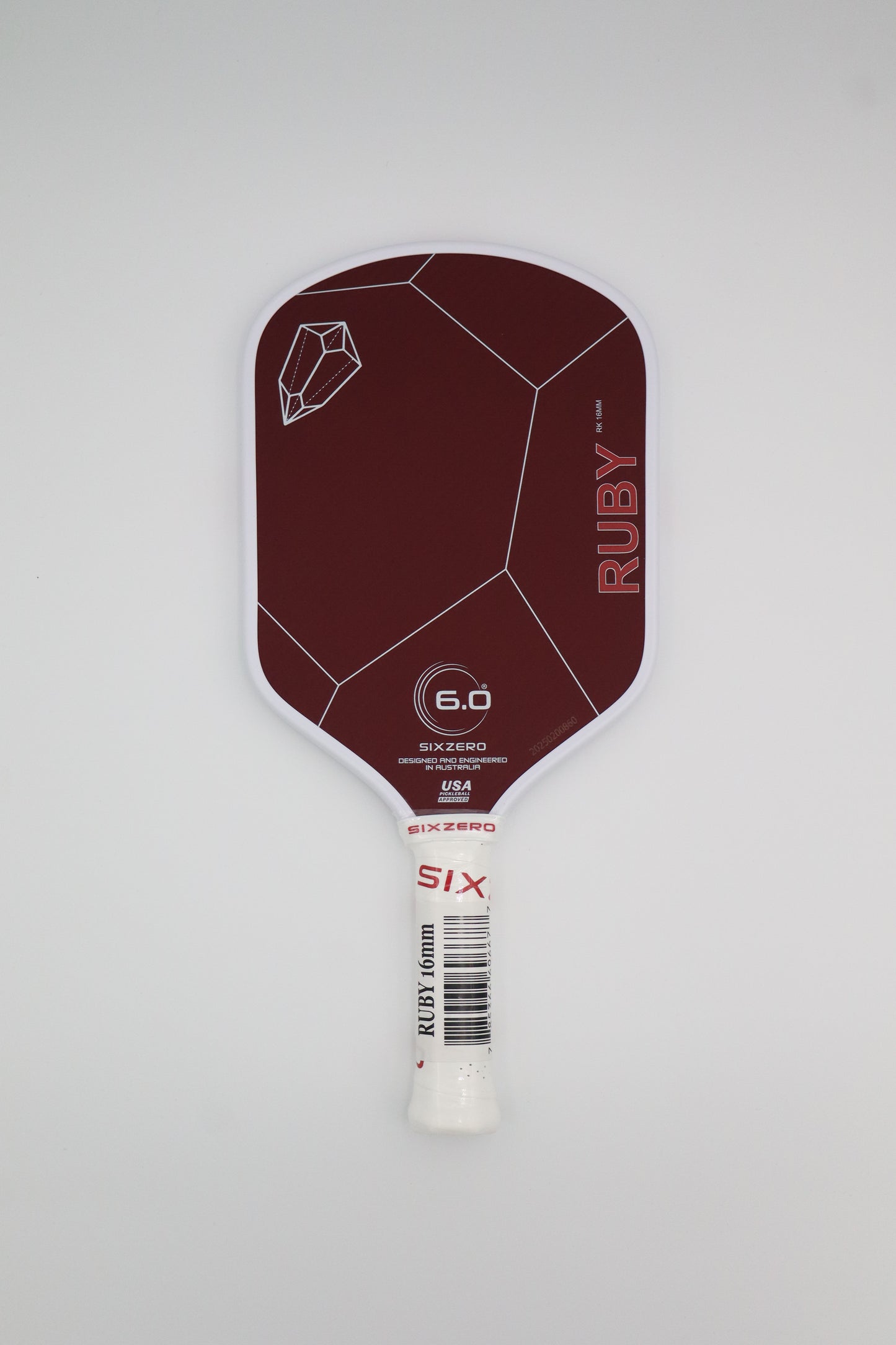 Six Zero Ruby Red/White Pickleball Paddle