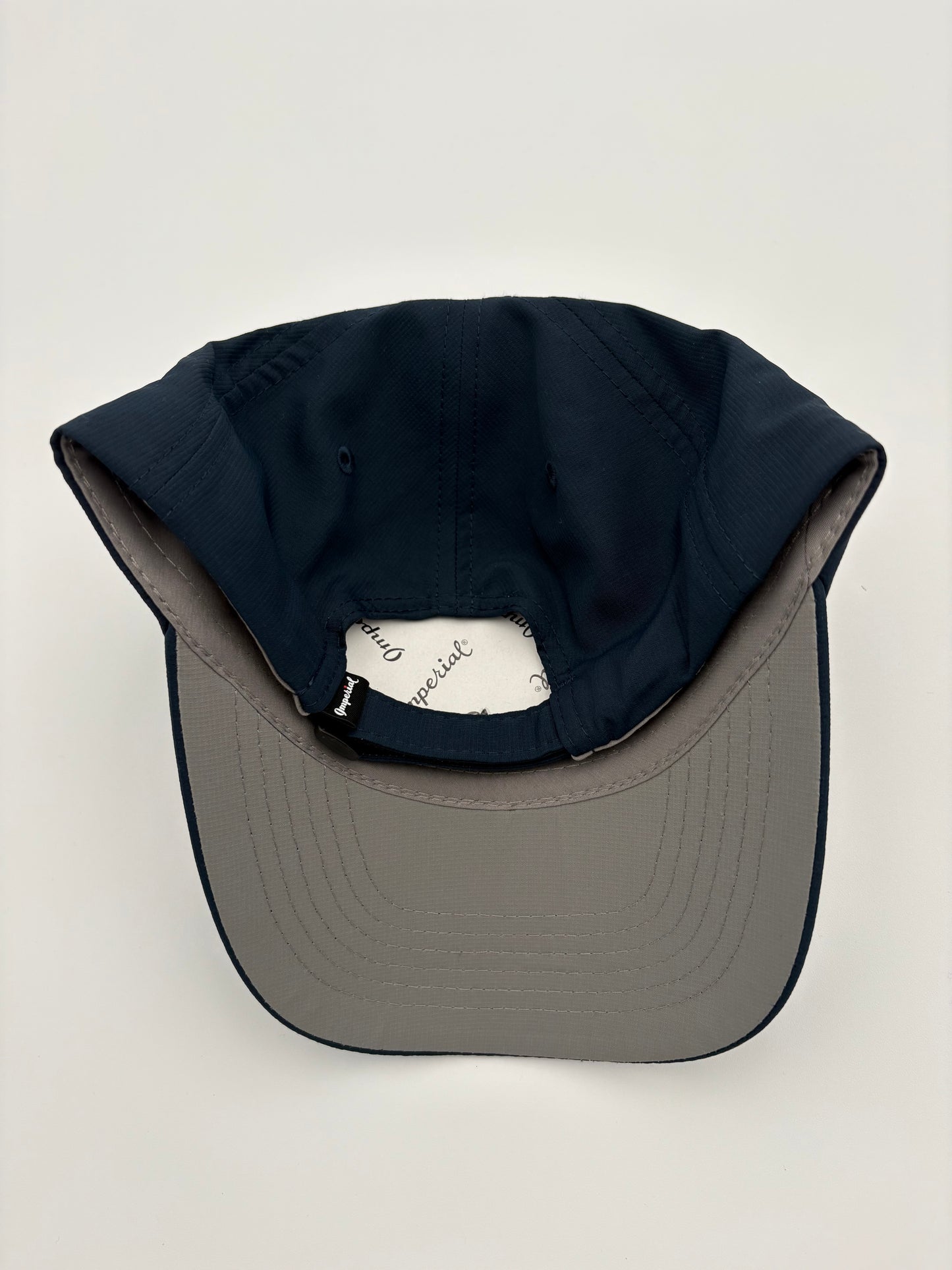 Portside Pickle Navy Imperial Hat with Embroidered Stacked Logo, "P" on Left