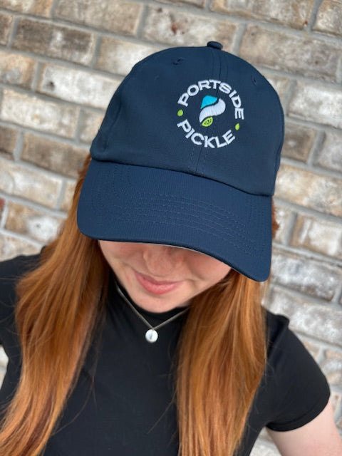 Portside Pickle Navy Imperial Hat with Embroidered Round Logo