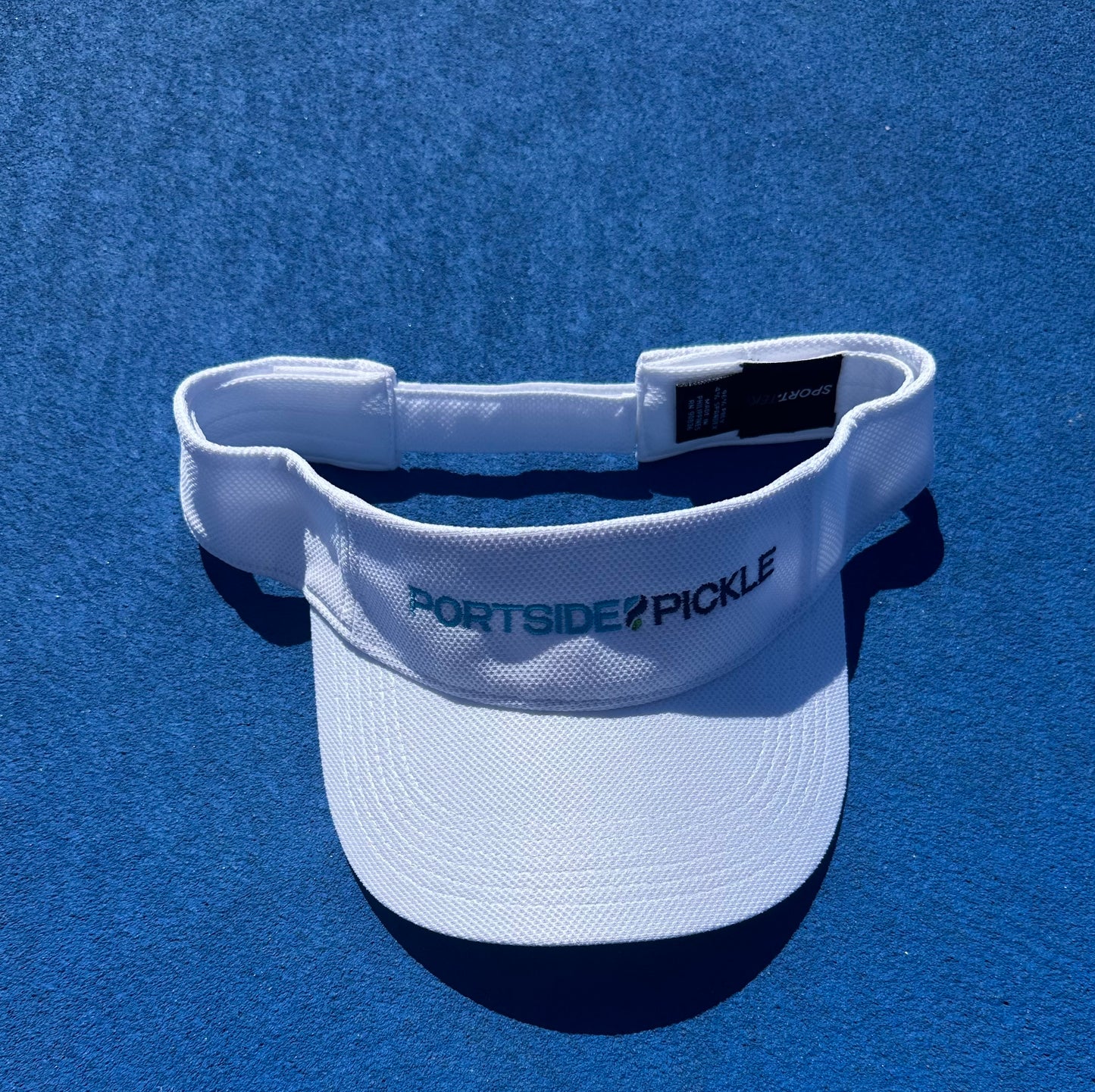 Portside Pickle Imperial White Tour Visor Horizontal Logo
