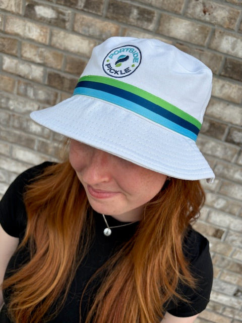 The Gilligan - Portside Pickle Triple Stripe Bucket Hat
