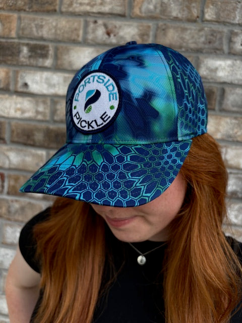 Portside Pickle Kryptec Pattern Blue Patch Logo Hat