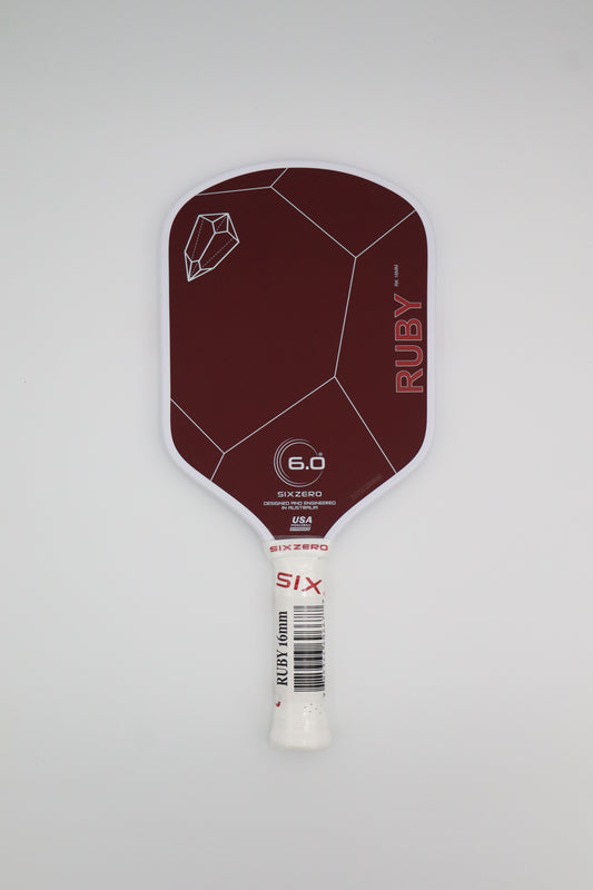 Six Zero Ruby Red/White Pickleball Paddle