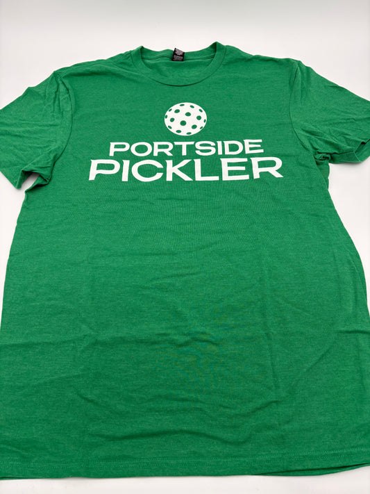 Portside Pickle Logo T-Shirt - Single Color Green