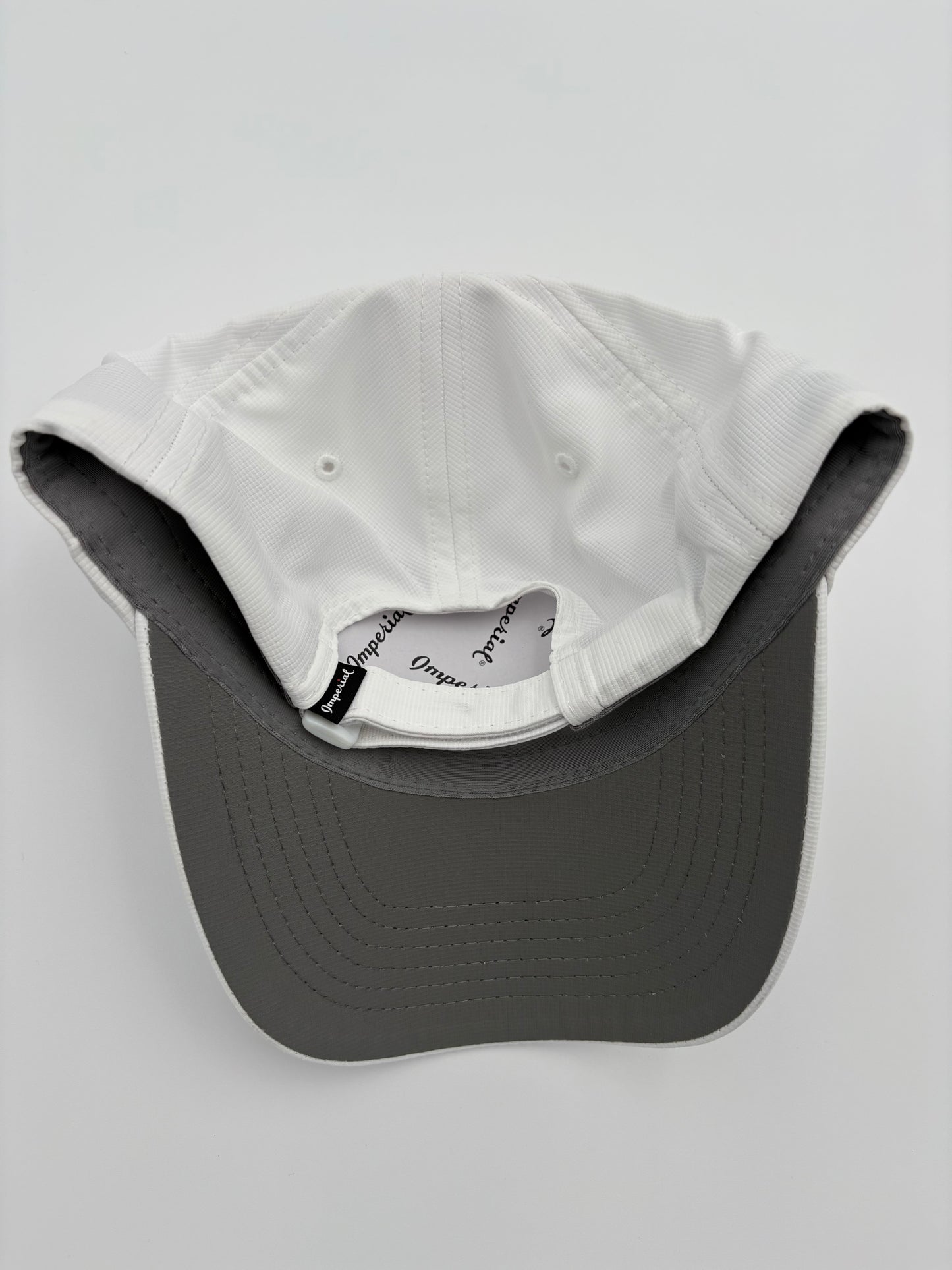 Portside Pickle White Imperial Hat with Stacked Logo, "P" on Left