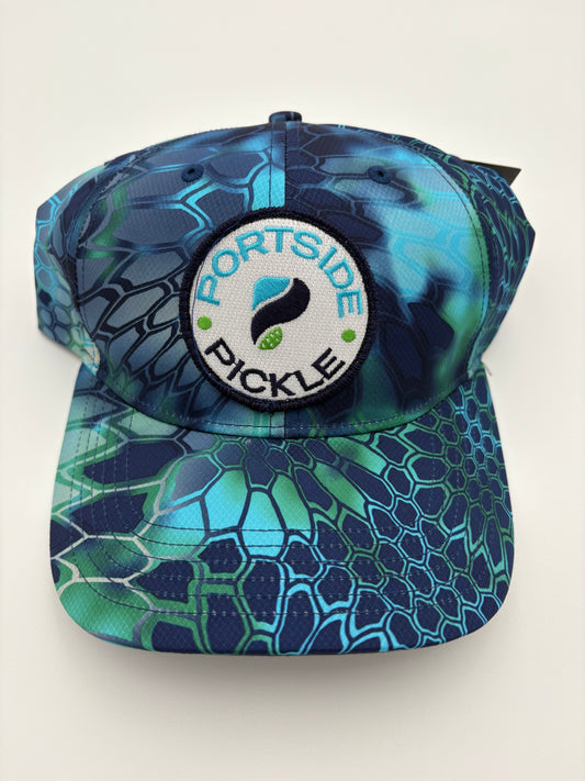 Portside Pickle Kryptec Pattern Blue Patch Logo Hat