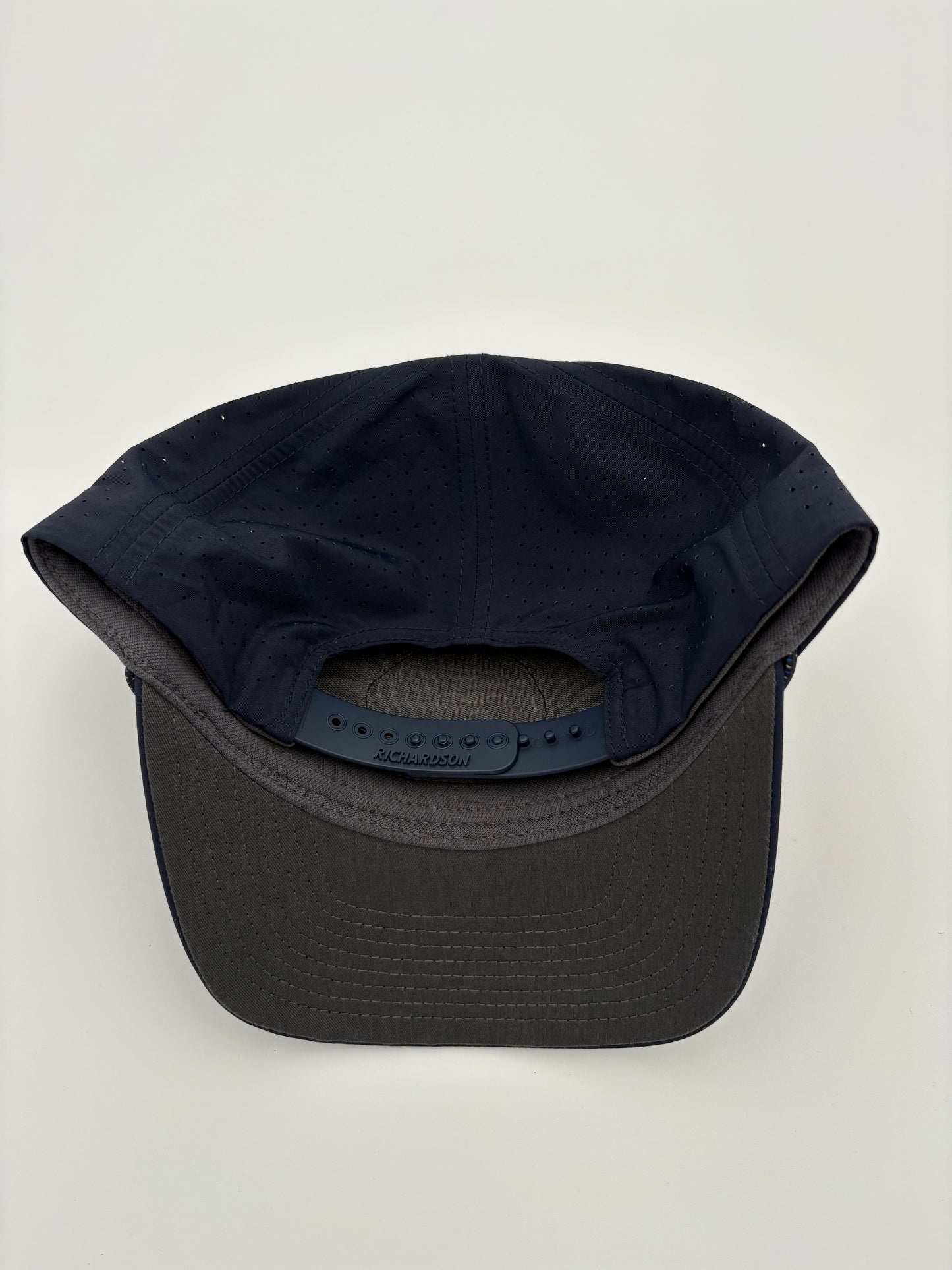 Portside Pickle Navy Richardson Hat with Patch Logo and Navy Rope