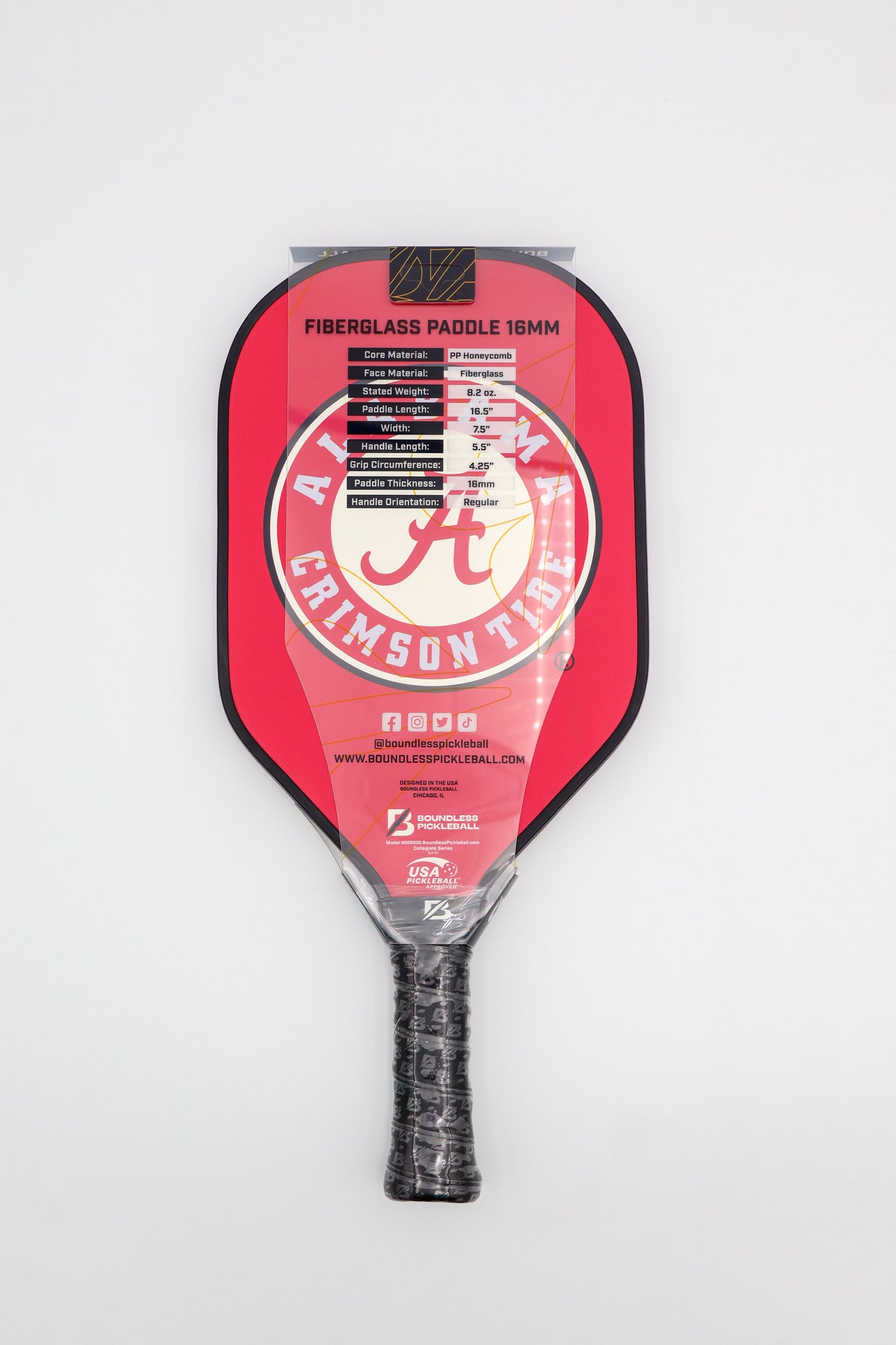 Boundless University of Alabama 16mm Pickleball Paddle