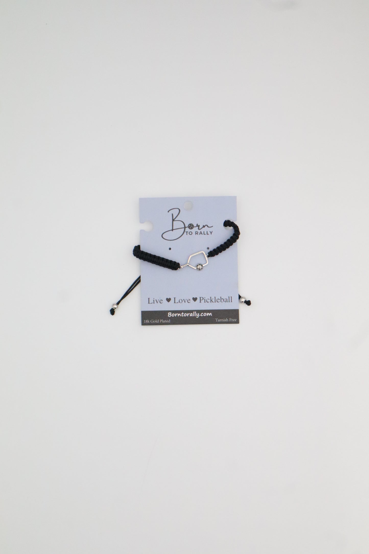 Born to Rally Pickleball Paddle Adjustable Rope Bracelet