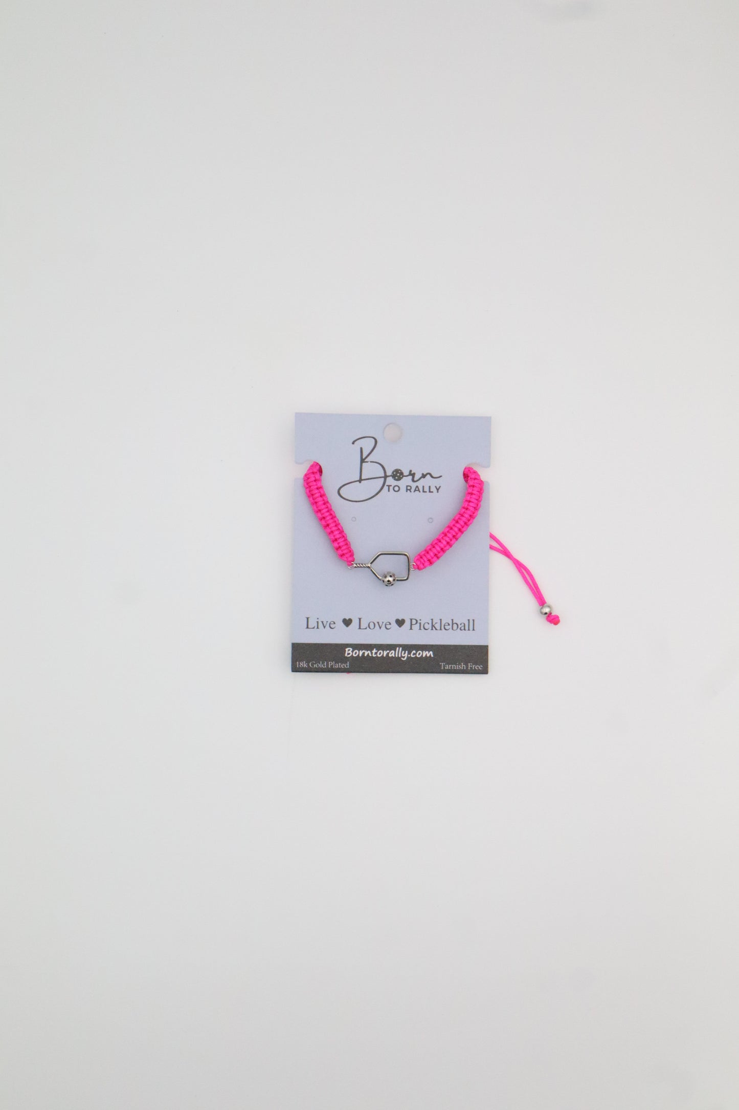 Born to Rally Pickleball Paddle Adjustable Rope Bracelet