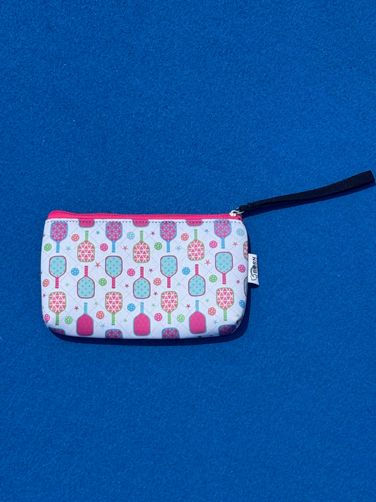 Born to Rally Pickleball Small Wristlet Pouch Purse